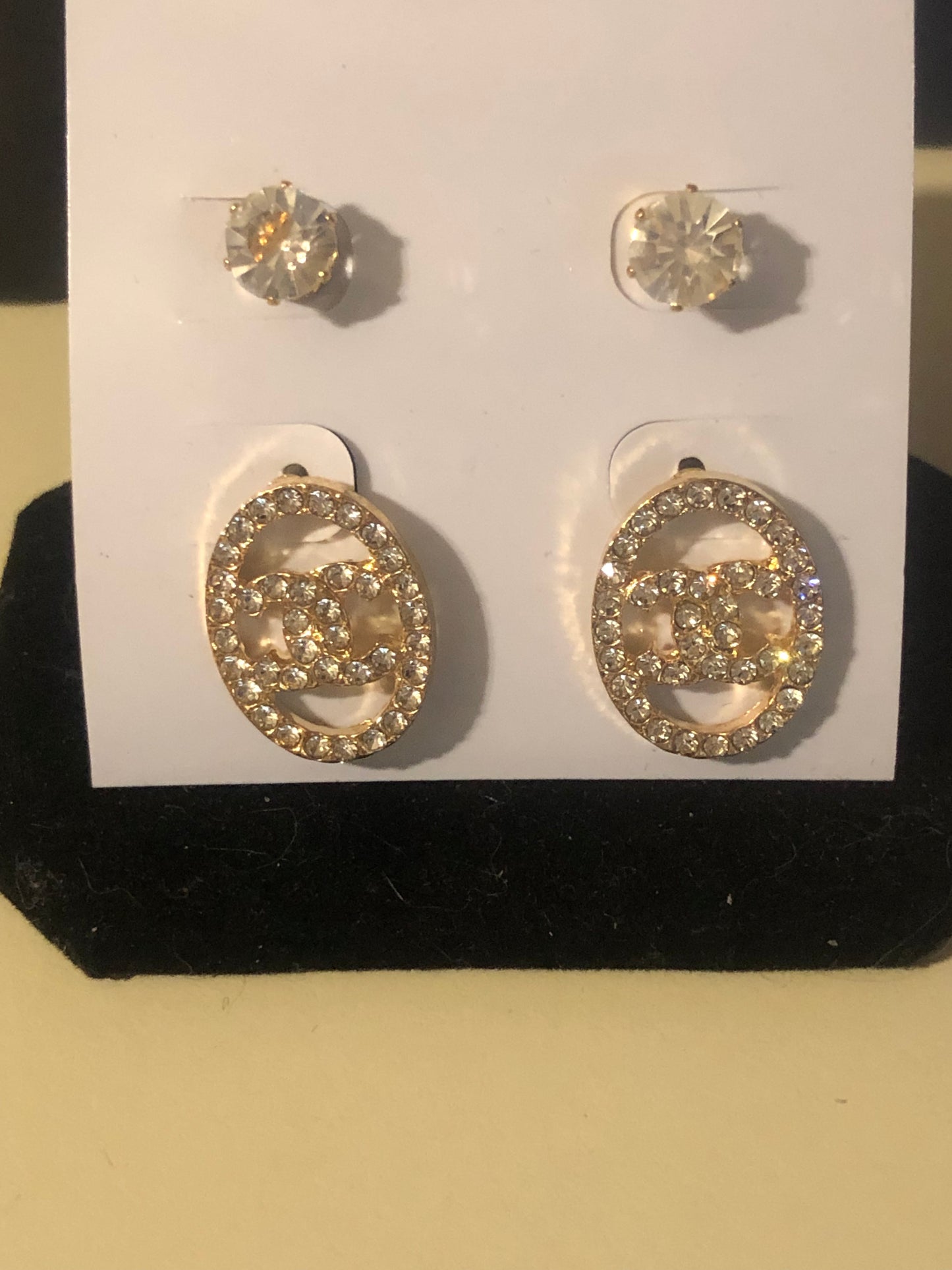 Silver or Gold Rhinestone Logo Set