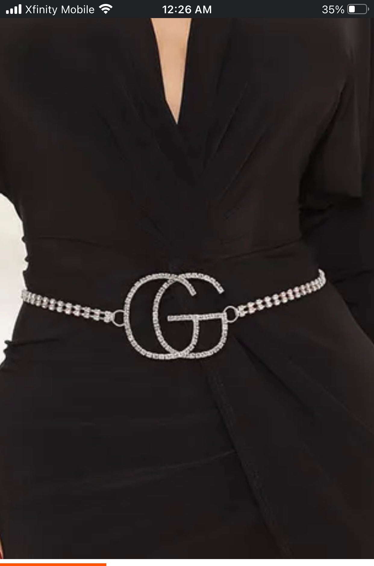 Gold or Silver Rhinestone Belt