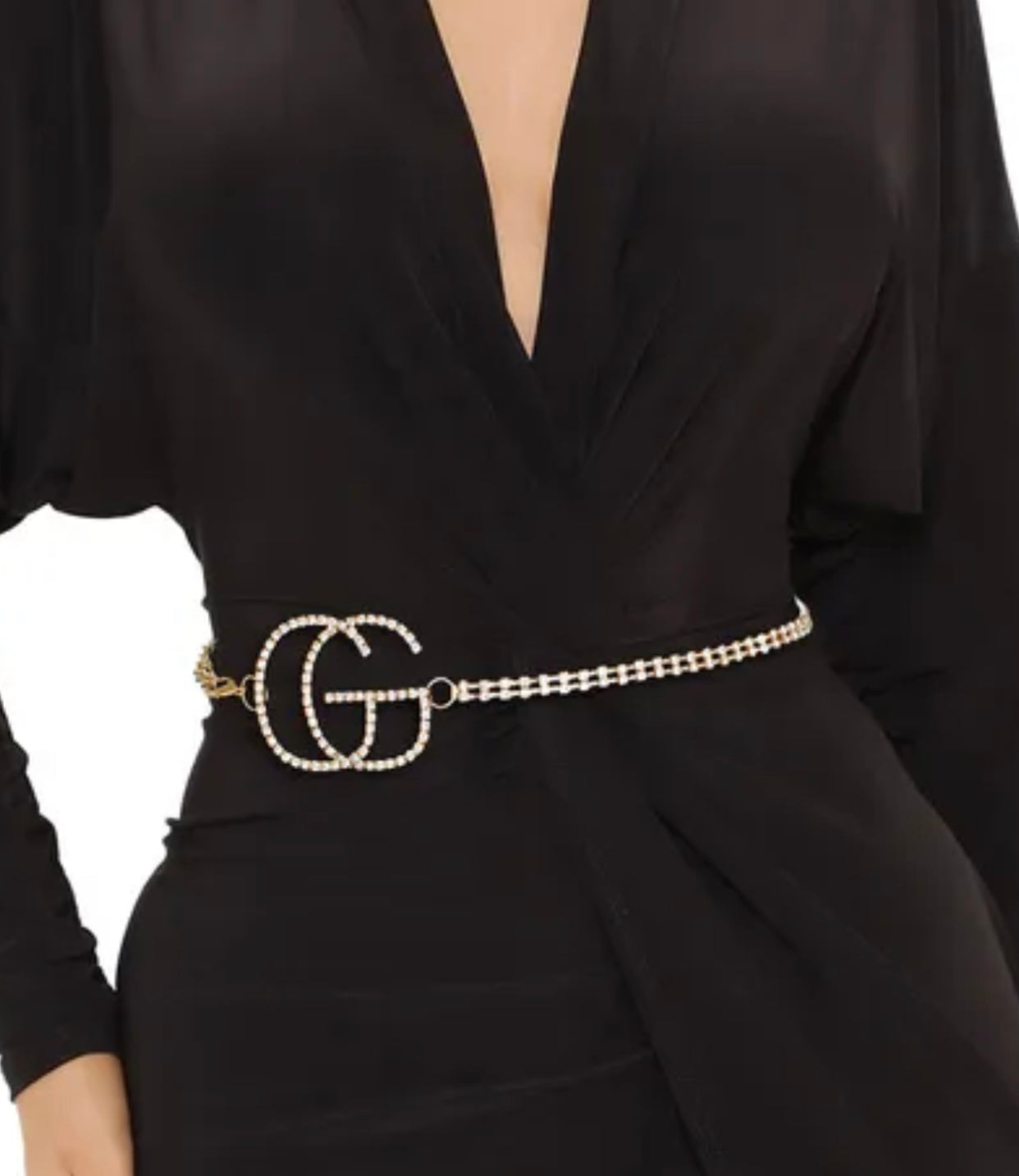 Gold or Silver Rhinestone Belt