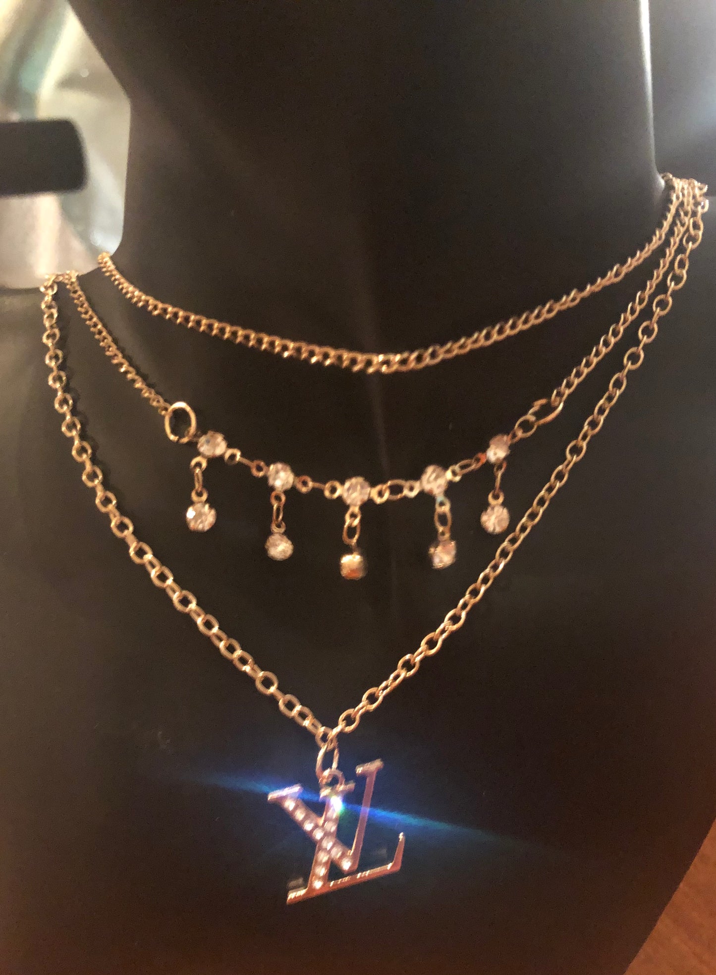 Gold or Silver Triple Necklace