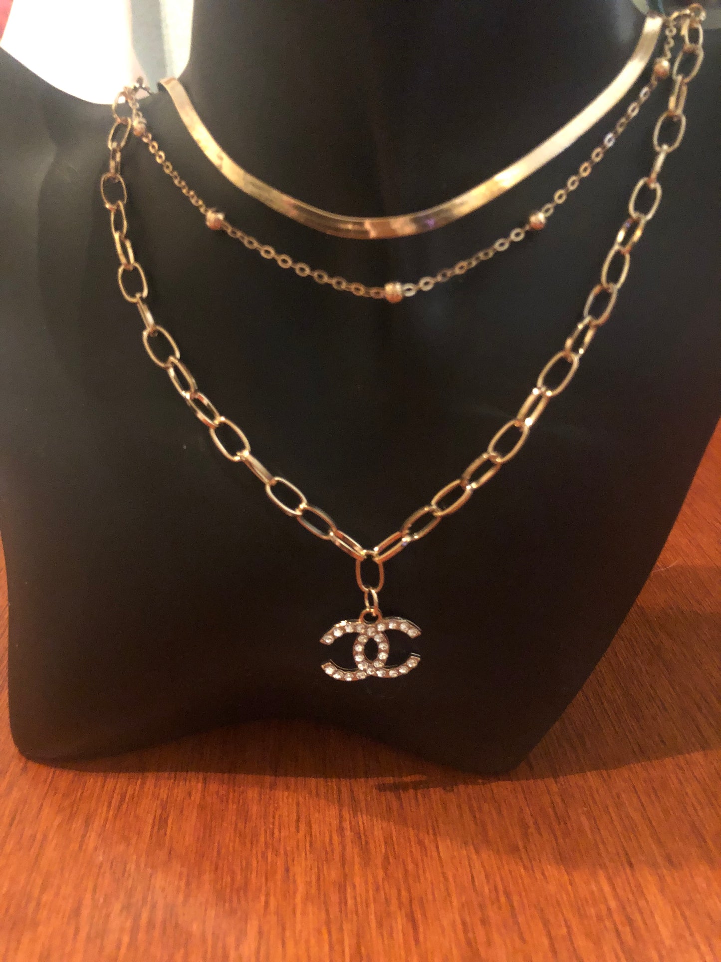 Gold or Silver Triple Necklace