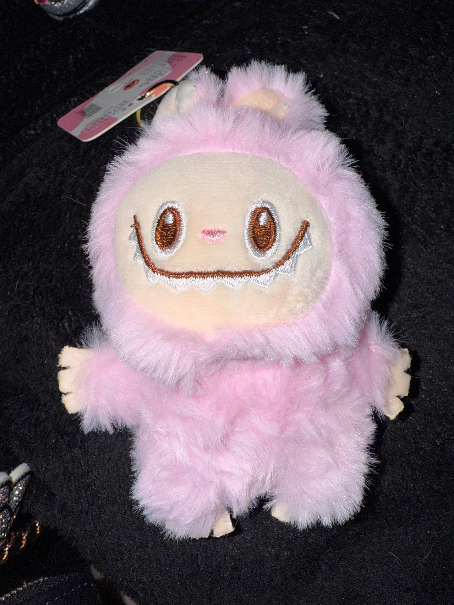 Baby Pink Labubu Inspired Handbag Plush Charm