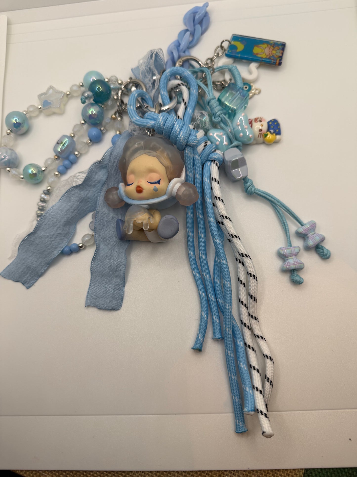 Blue Skullpanda Handbag Charm