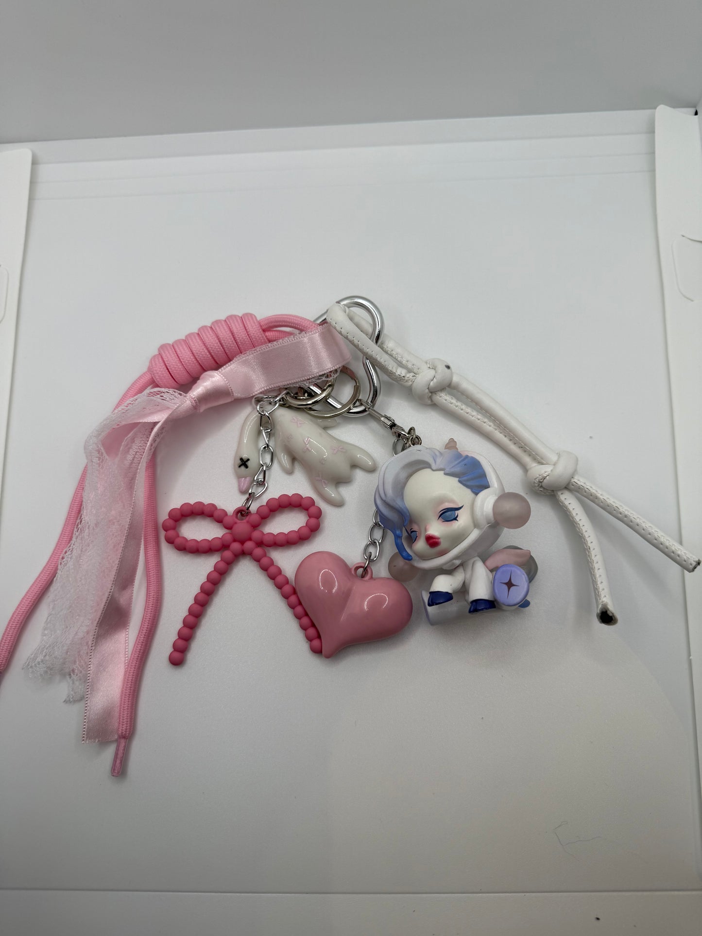 Pink Skullpanda Handbag Charm