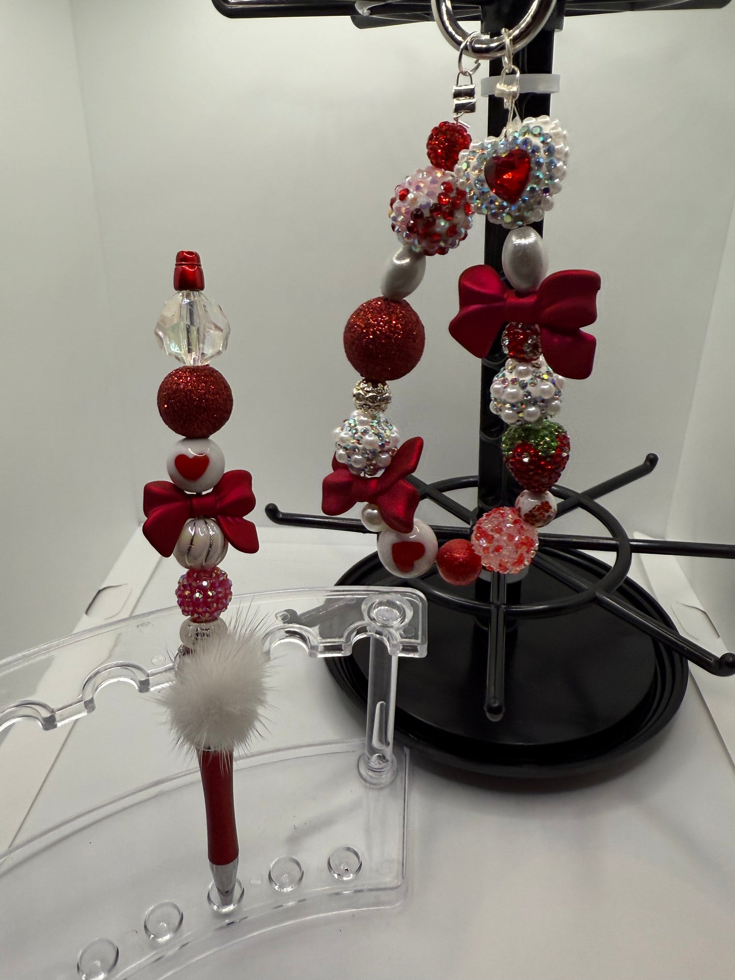 Gorgeous Red Handbag Charm & Pen Set
