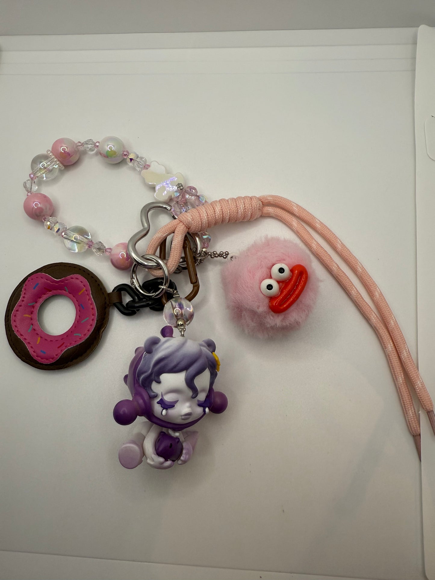 Pink & Purple Skullpanda Dimoo Handbag/Phone Charm