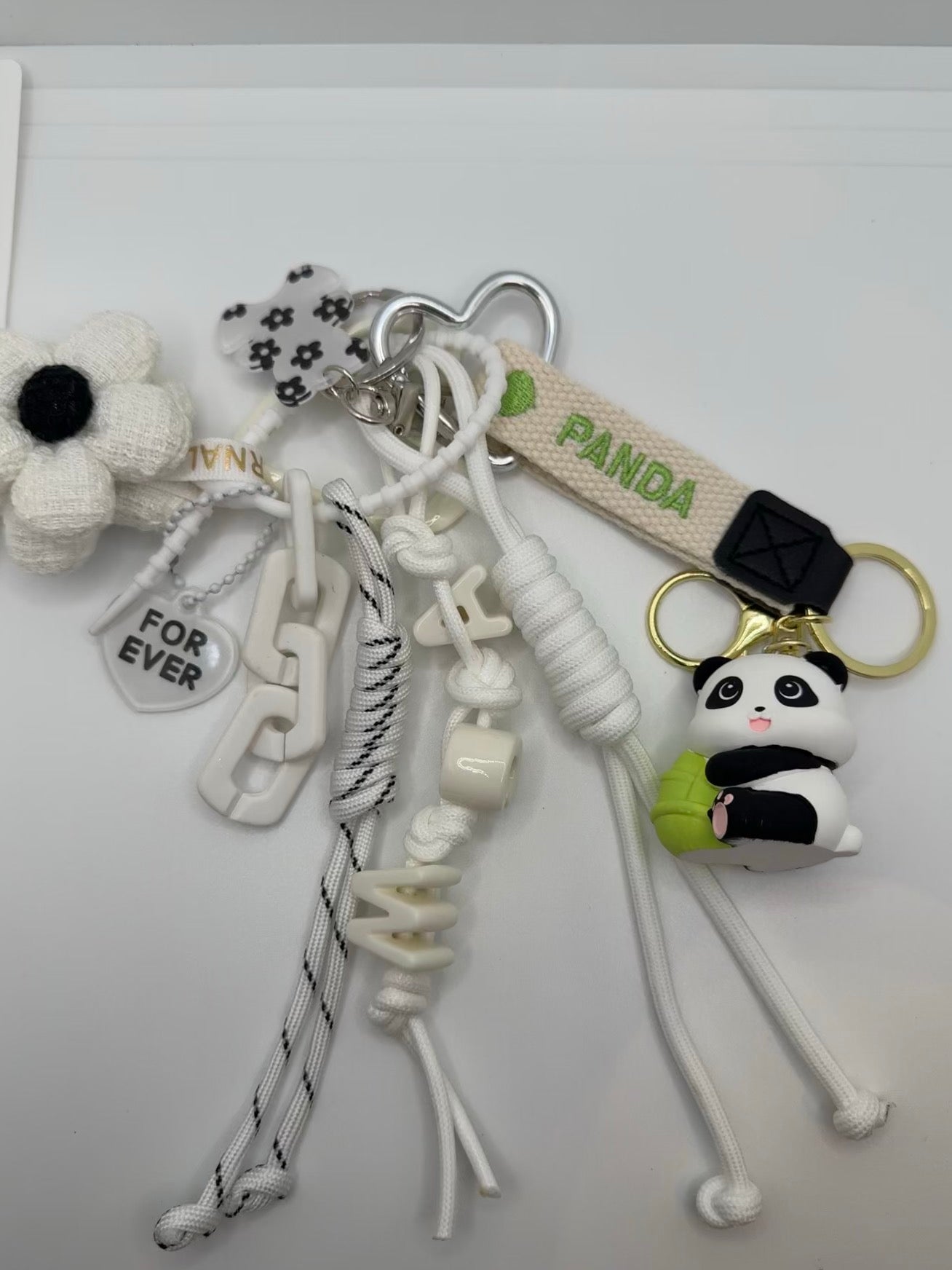 White Panda Handbag Charm