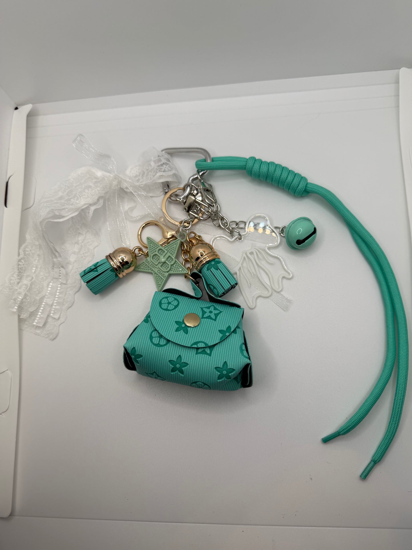 Teal Mini Handbag Charm