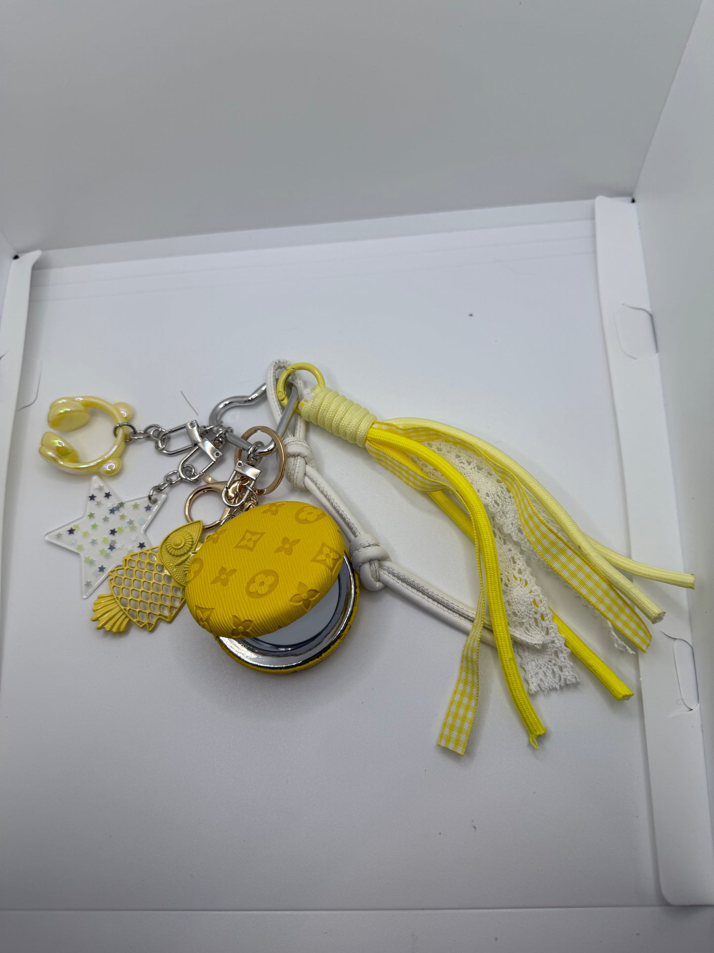 Yellow Mini Mirror Handbag Charm