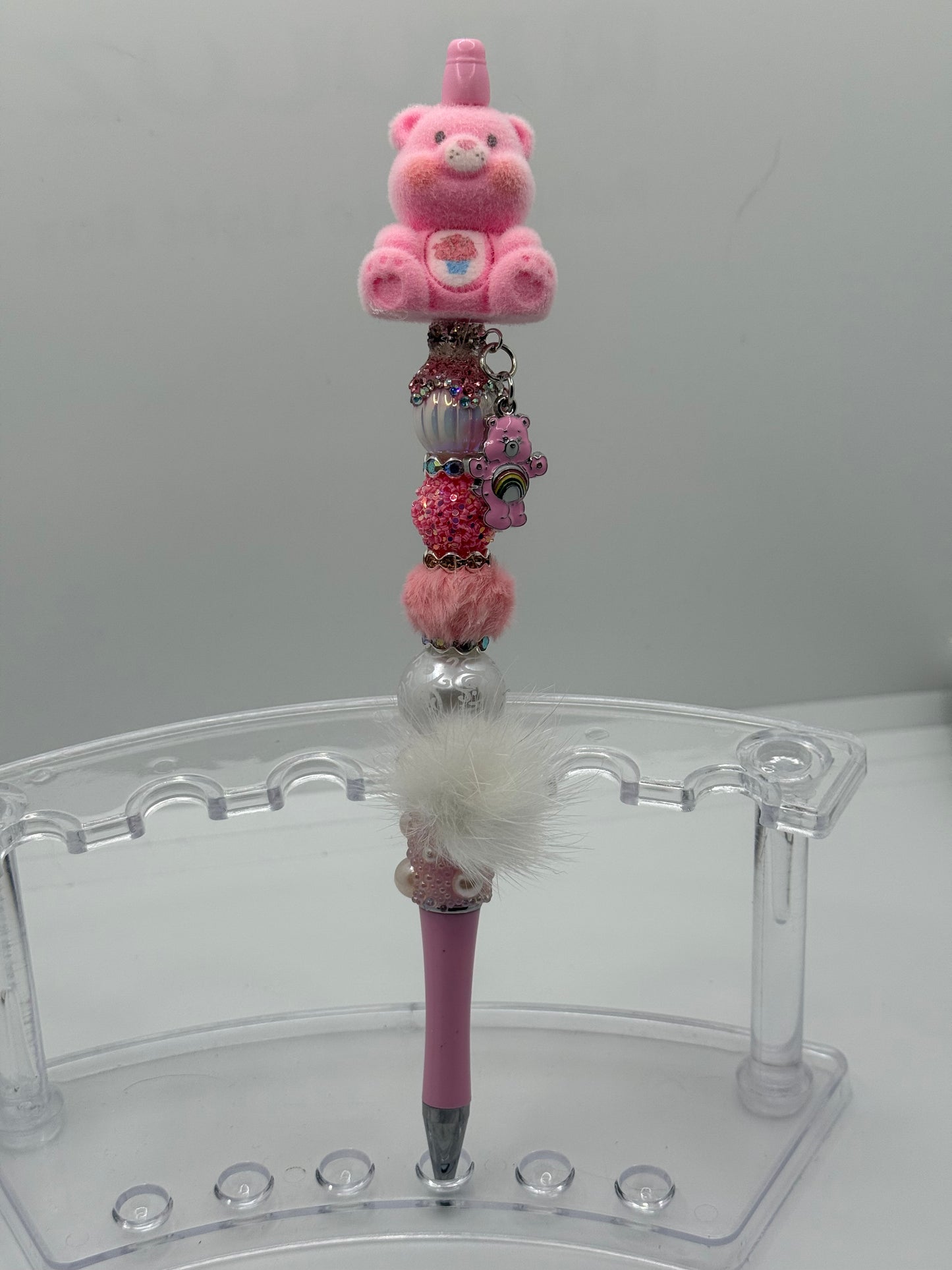 Pink Care Bear Charm Pen
