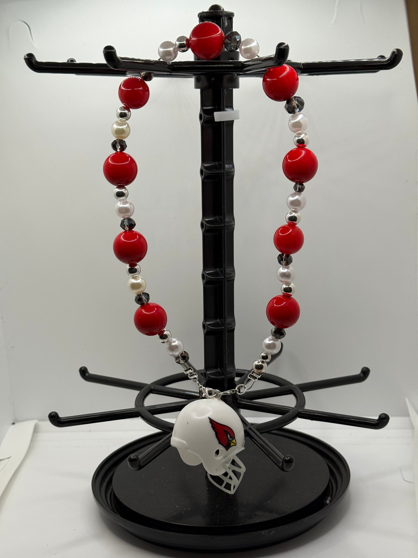 Arizona Cardinals Rearview Mirror Beaded Charm