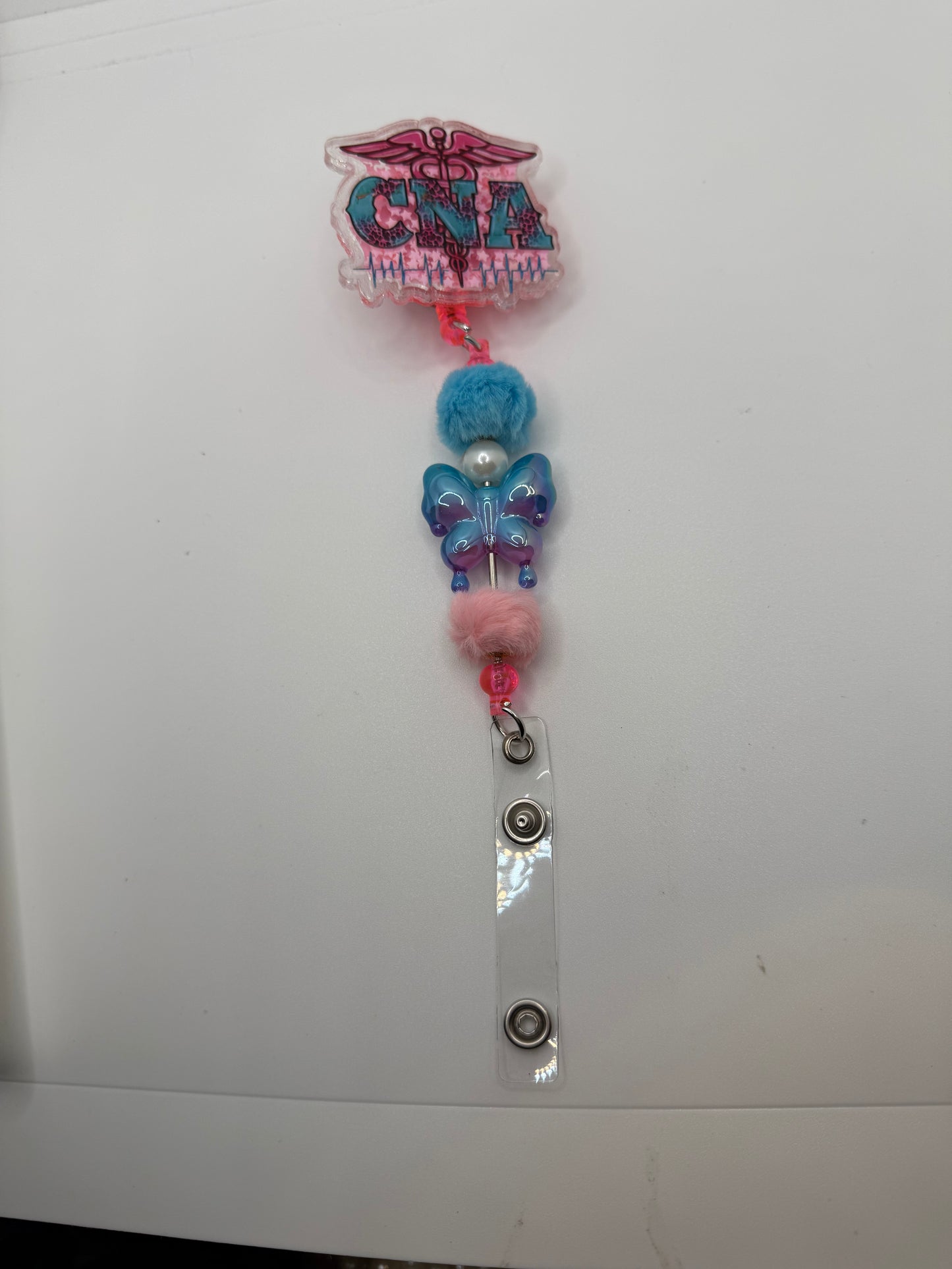 CNA Acrylic Beaded Badge Reel