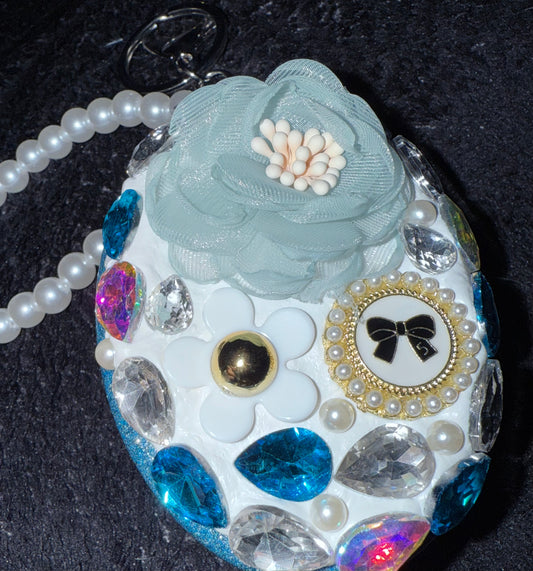 Beautiful Blue Mirror Handbag Charm