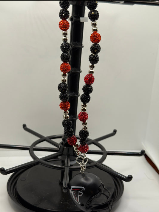 Falcon Bird Football Rearview Mirror Charm