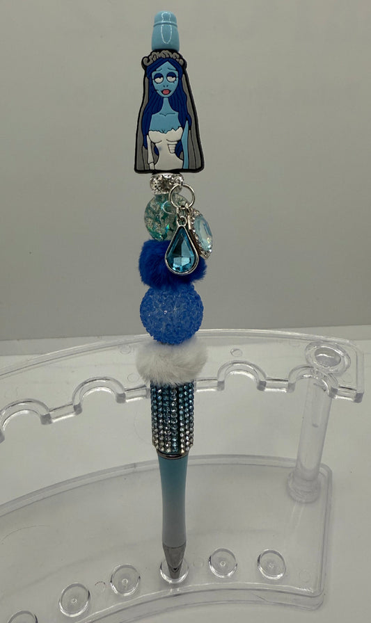 Blue Scary Bride Charm Pen