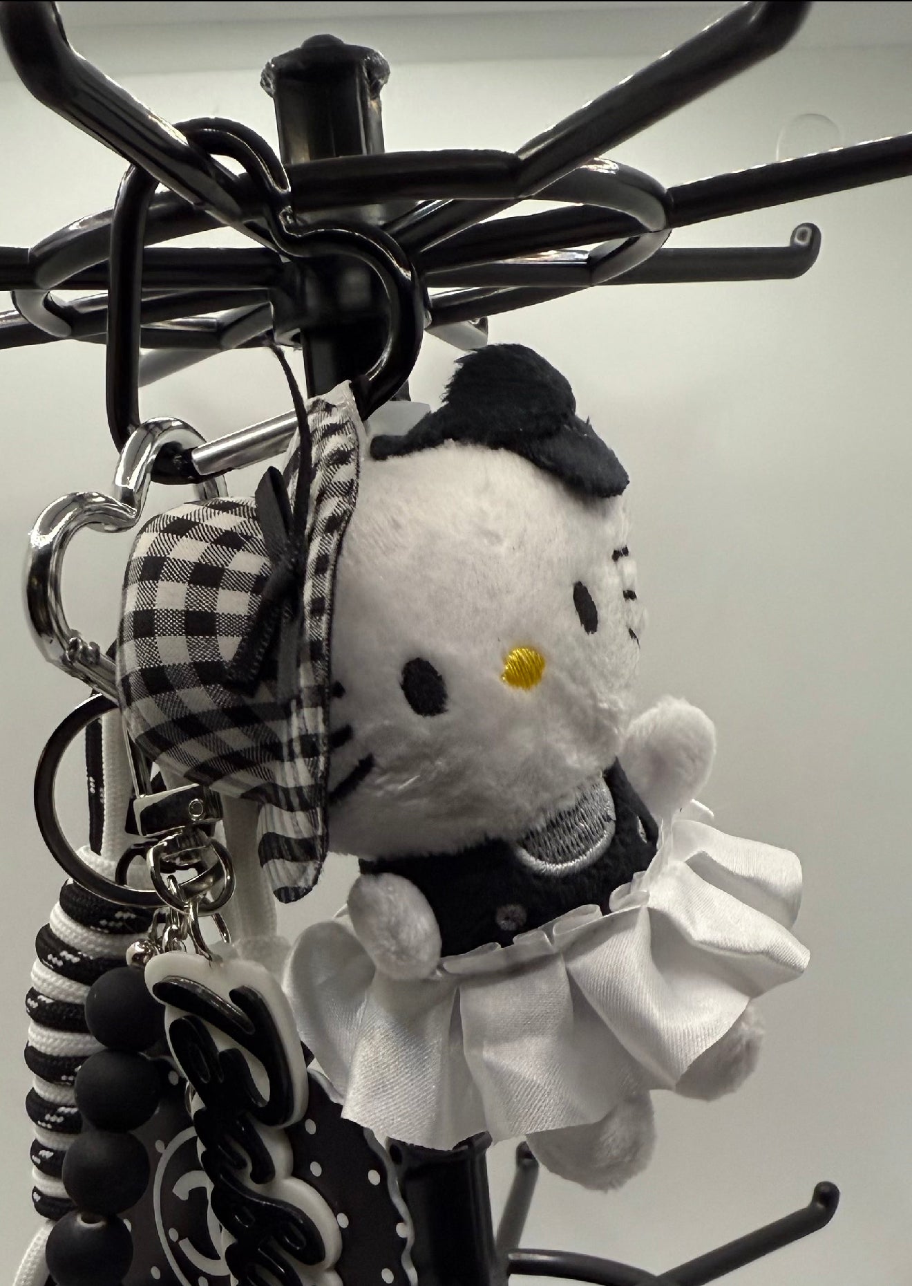 Black & White Cat Handbag Charm