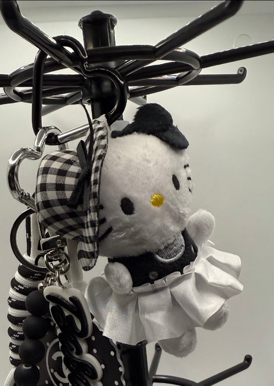 Black & White Cat Handbag Charm