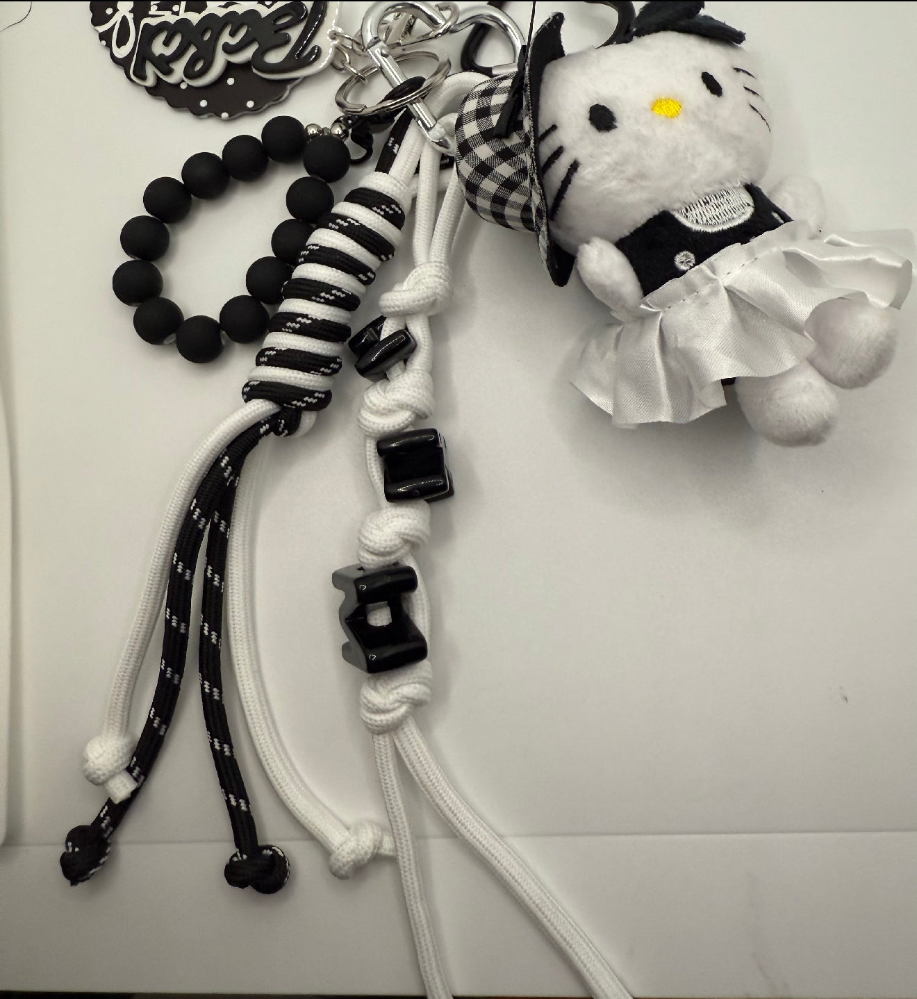 Black & White Cat Handbag Charm