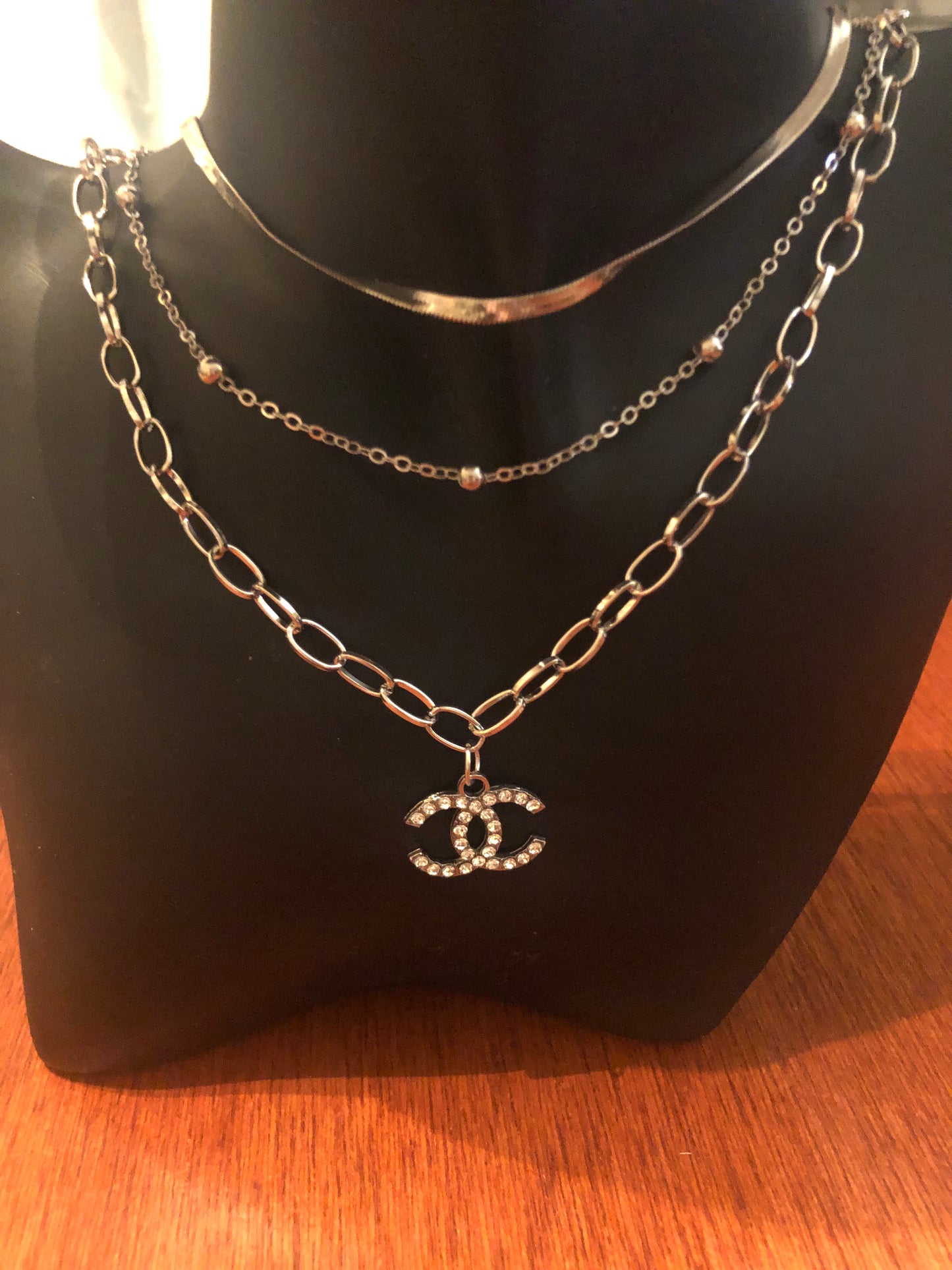 Gold or Silver Triple Necklace