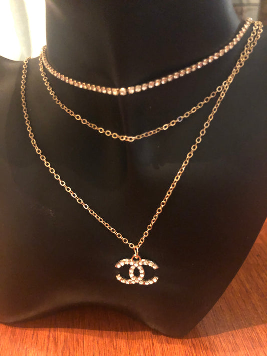 Gold or Silver Triple Necklace