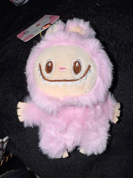 Baby Pink Labubu Inspired Handbag Plush Charm