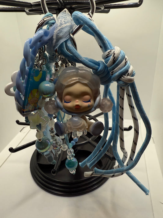 Blue Skullpanda Handbag Charm