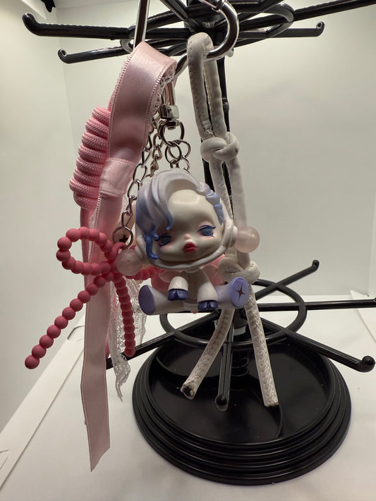 Pink Skullpanda Handbag Charm