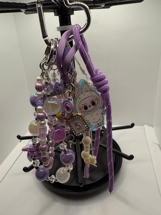 Purple Labubu Handbag Charm