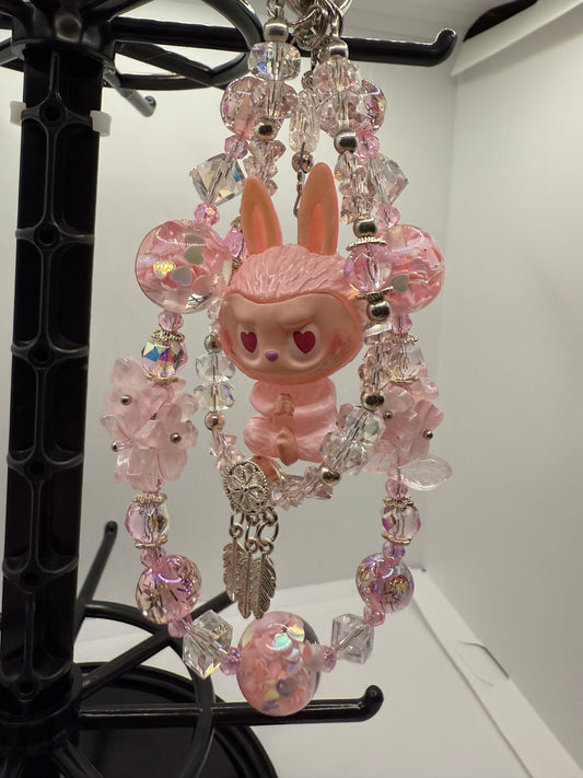 Pink Labubu Handbag/Phone Charm