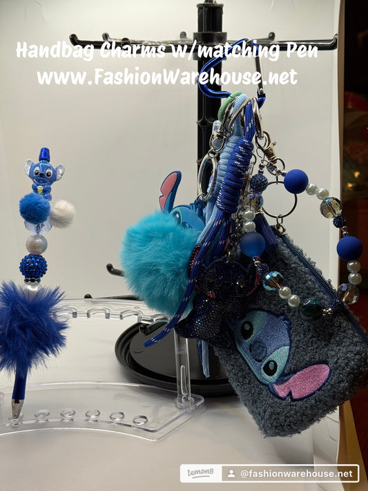 Stitch Handbag Charm w/Matching Pen