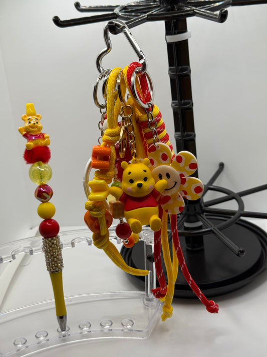 Winnie the Pooh Handbag Charm/Pen Set