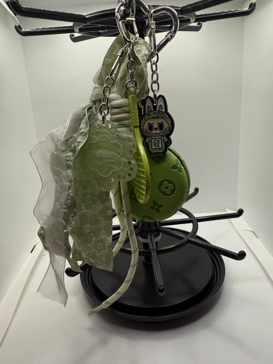 Green Handbag Charm w/Mirror