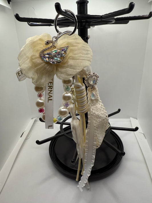 White Swan Handbag Charm