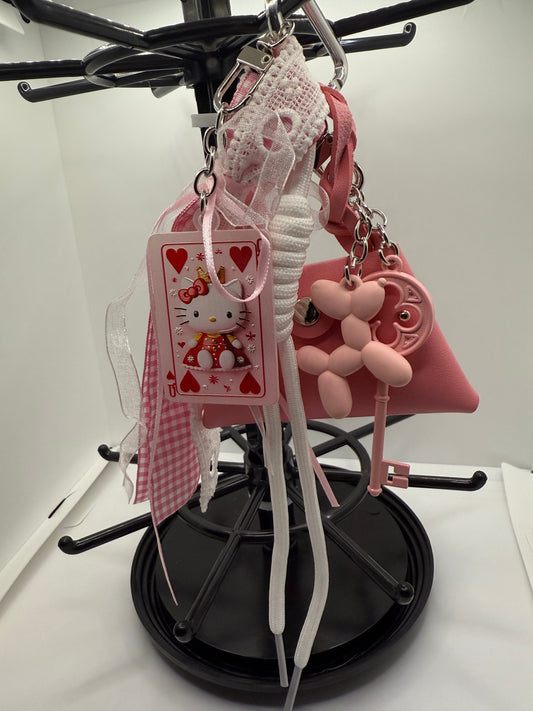 Pink Handbag Charm w/Mini Bag