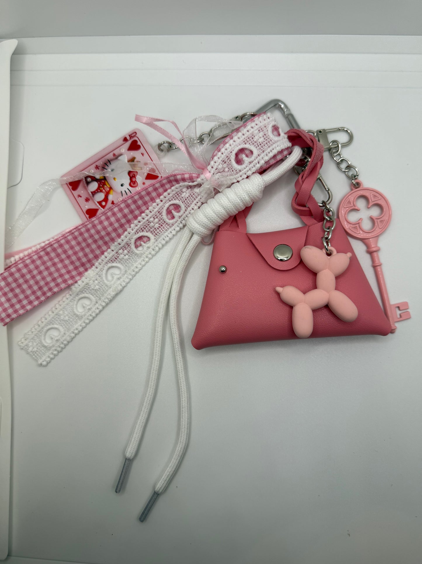 Pink Handbag Charm w/Mini Bag