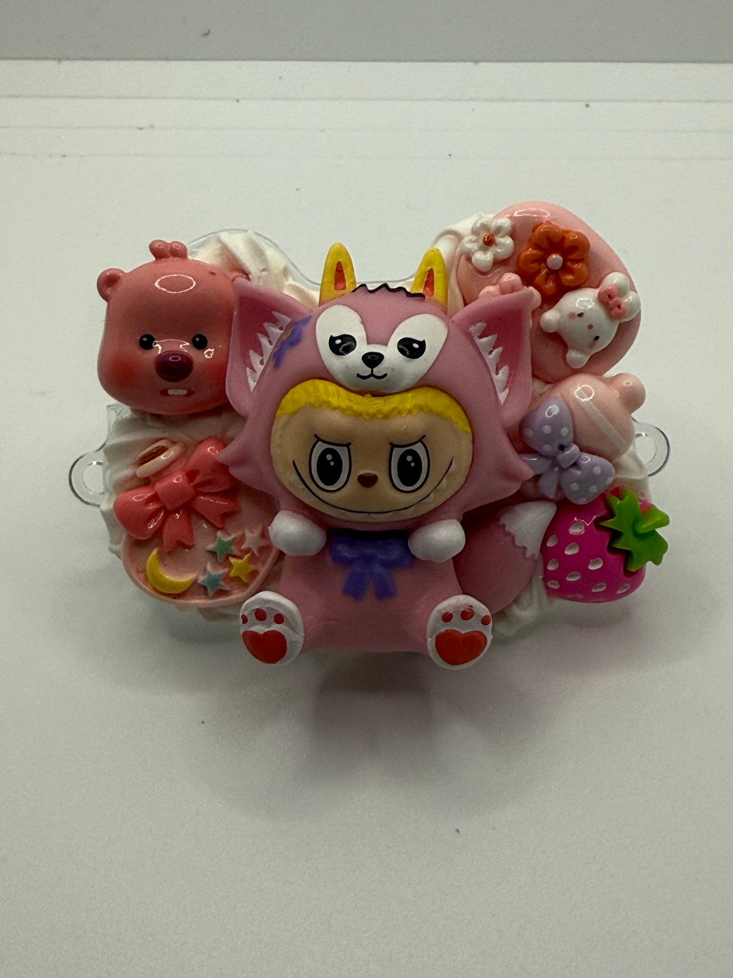 Pink Labubu Phone Clip