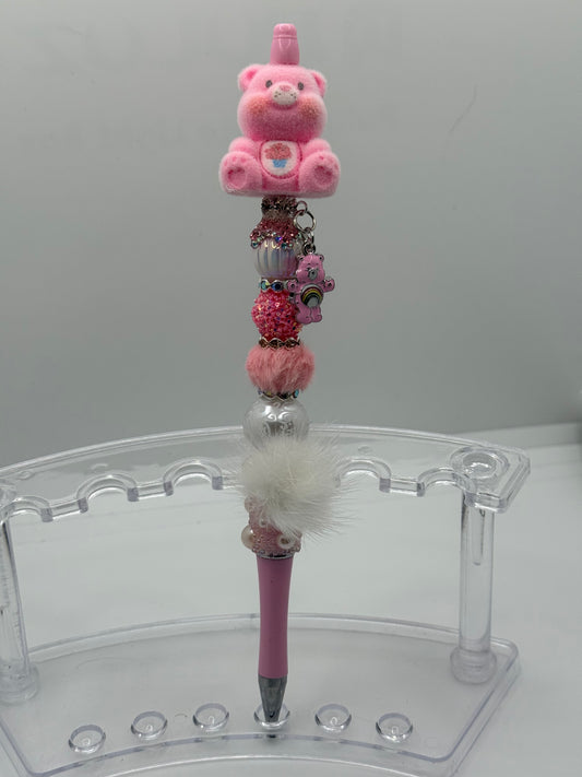 Pink Care Bear Charm Pen