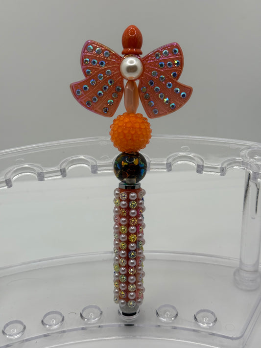 Orange Rhinestone Stylus Pen