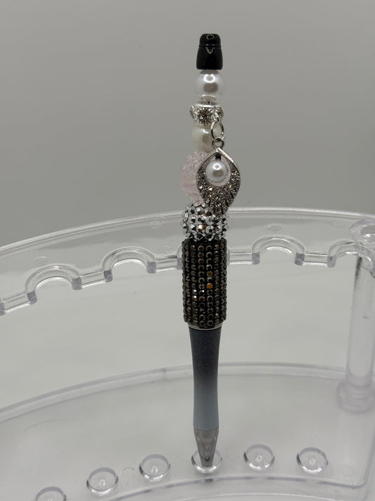 Beautiful Black Beaded Charm Pen