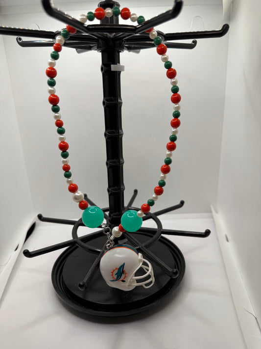 Miami Dolphins Rearview Mirror Charm