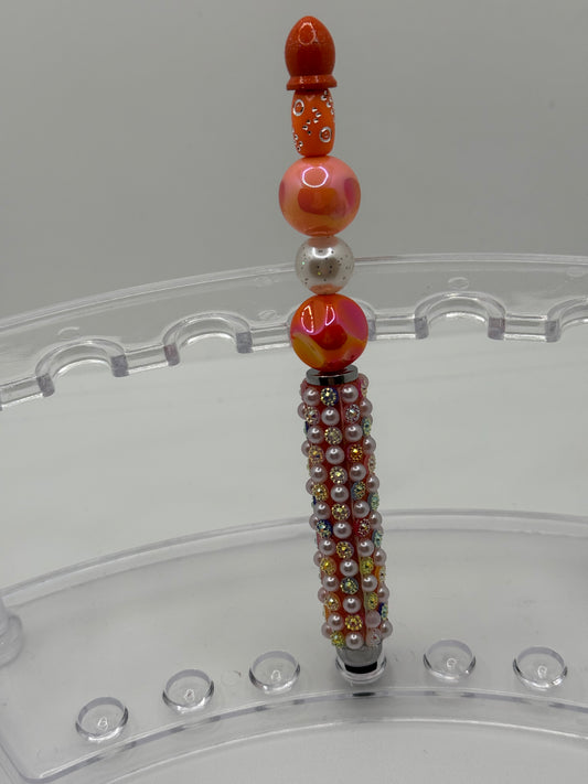 Orange Beaded Stylus