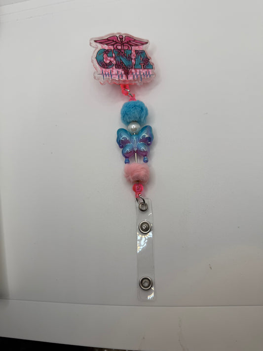 CNA Acrylic Beaded Badge Reel